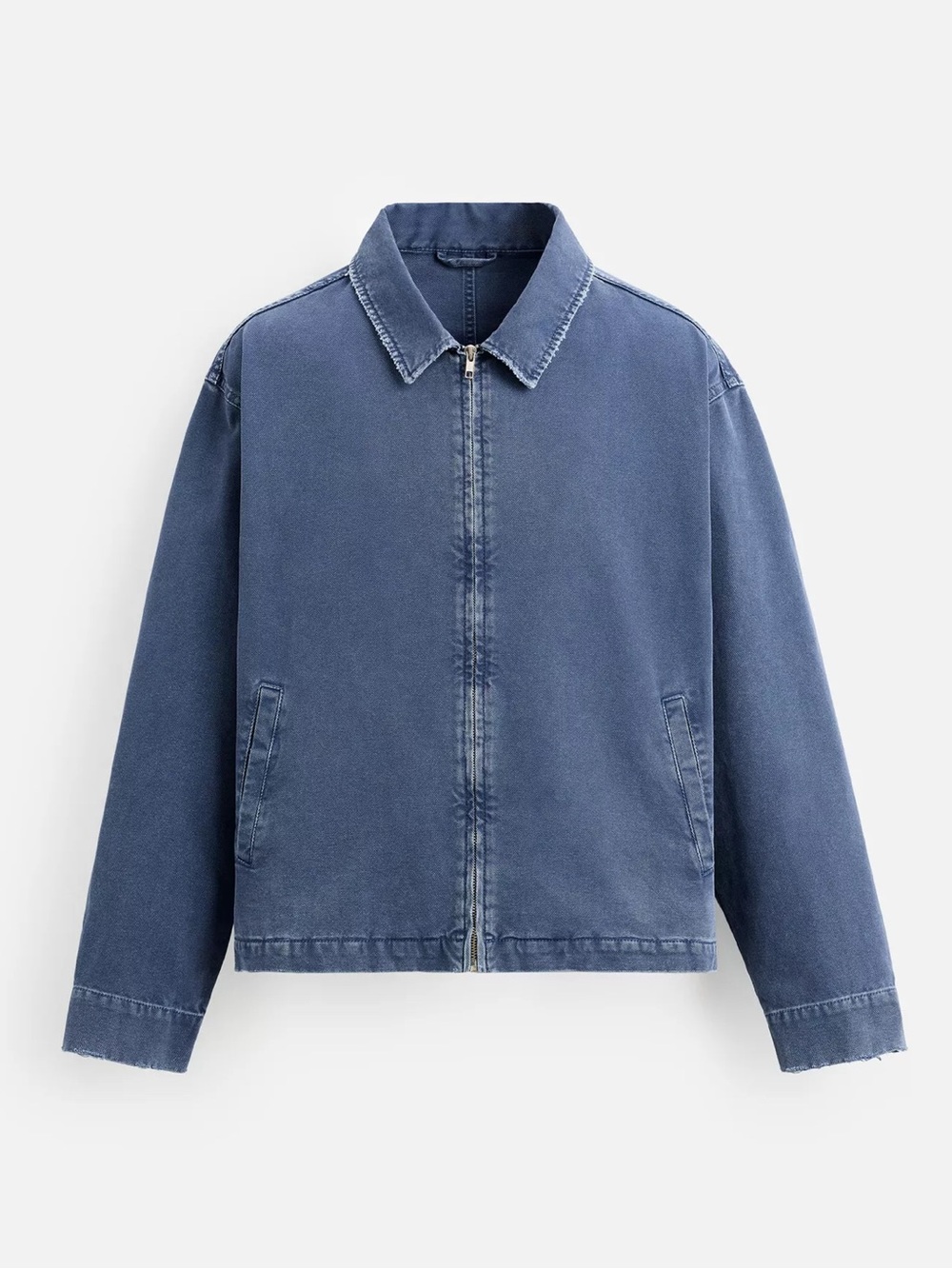 Rare New Washed Canvas Jacket Men’s XL Zara Blue